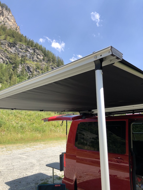 Awning Shot with pole open close